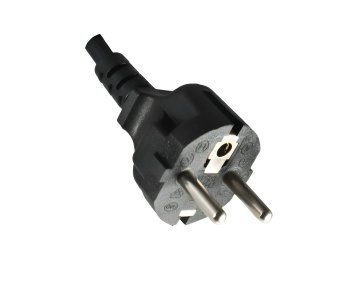 Netzkabel Europa CEE 7/7 gerade auf C13, 1mm², VDE, schwarz, Länge 3,00m